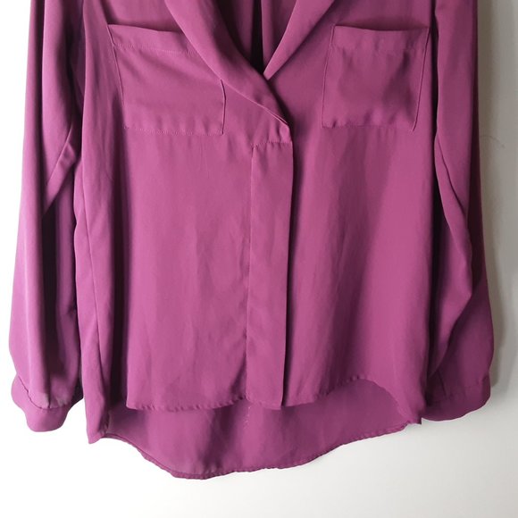 🌞 Hippie Rose V-neck Pull-over Blouse | Burgundy, Size XS - Picture 3 of 12